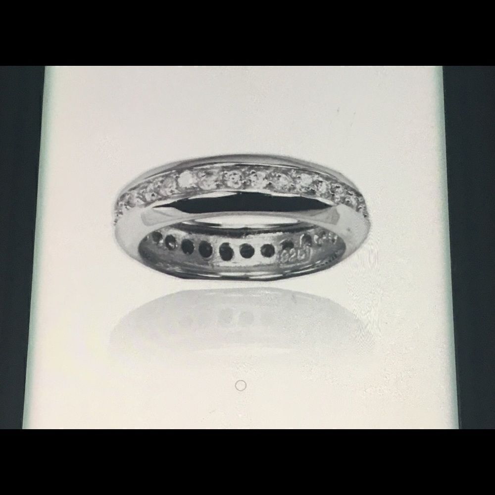 3 Ct Round Cut Channel Simulated Diamond Band Ring - Picture 1 of 4